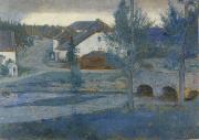 Fernand Khnopff In Fosset The Entrance to the village oil painting picture wholesale